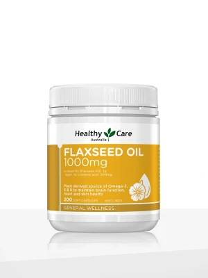 Healthy Care Flaxseed Oil 1000mg - 200 Capsules